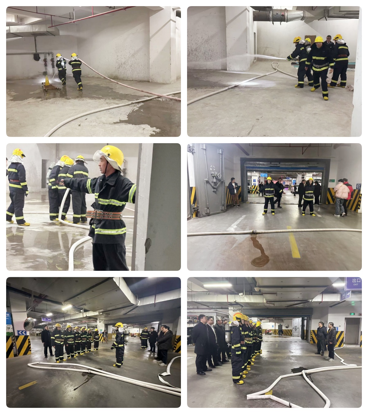 水晶城联合大关街道、钱江商城开展消防联勤联动演练